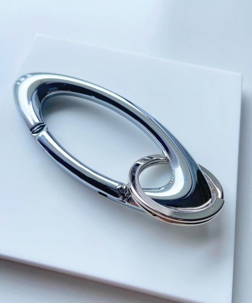 MAISON SELECT キーケース 6C17 カラビナキーリング ドロップ シルバー