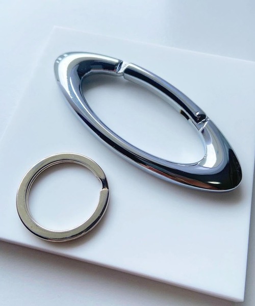 MAISON SELECT キーケース 6C17 カラビナキーリング ドロップ シルバー