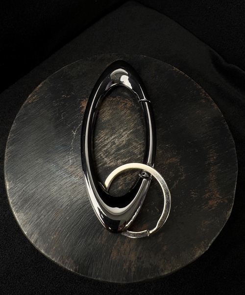 MAISON SELECT キーケース 6C17 カラビナキーリング ドロップ シルバー