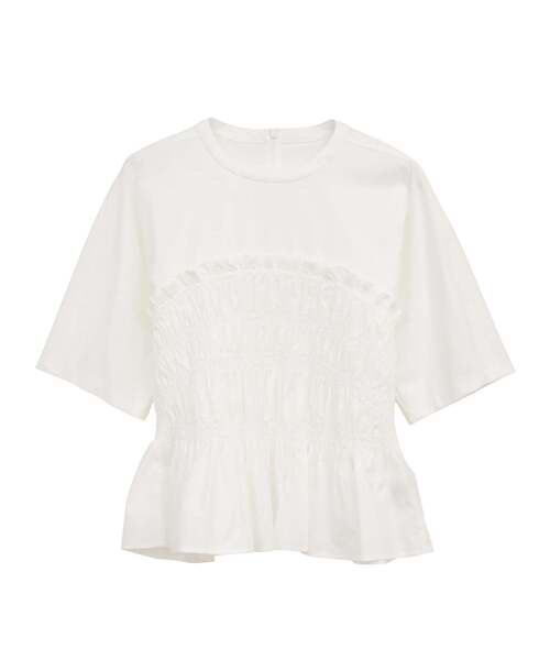 tシャツ シャーリングコンビプルオーバー レディース