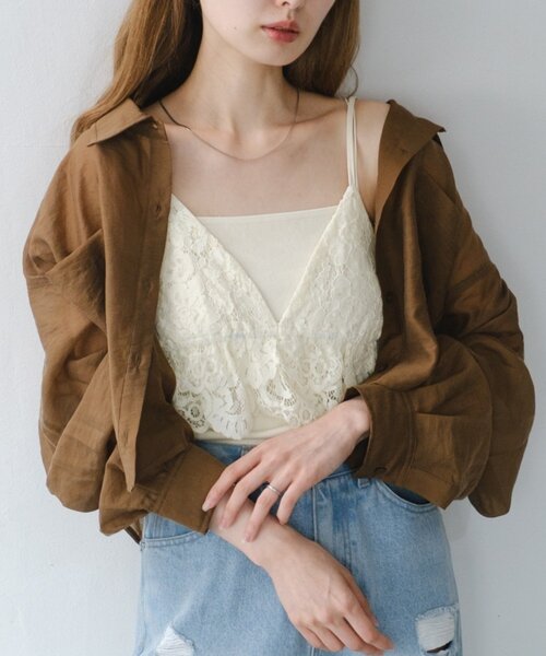 Kastane（カスタネ） キャミソール レースキャミビスチェ : ZOZOTOWN