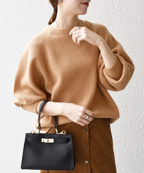 SHIPS any ニット セーター any:「手洗い可能」AQUA カシミヤ ミックス