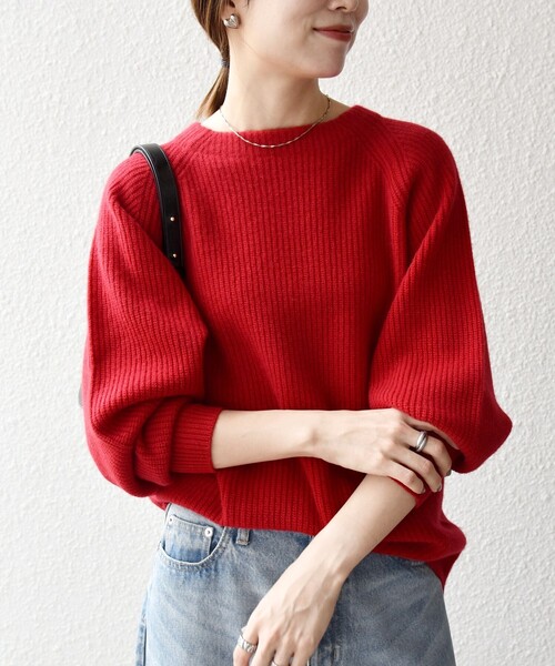 美品　値下げ　試着のみ　alice auaa ハイネックニット SHIPS any ニット セーター any:「手洗い可能」AQUA カシミヤ ミックス