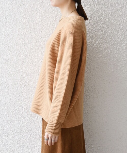 SHIPS any ニット セーター any:「手洗い可能」AQUA カシミヤ ミックス