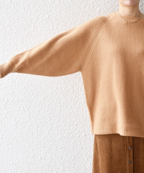 SHIPS any ニット セーター any:「手洗い可能」AQUA カシミヤ ミックス