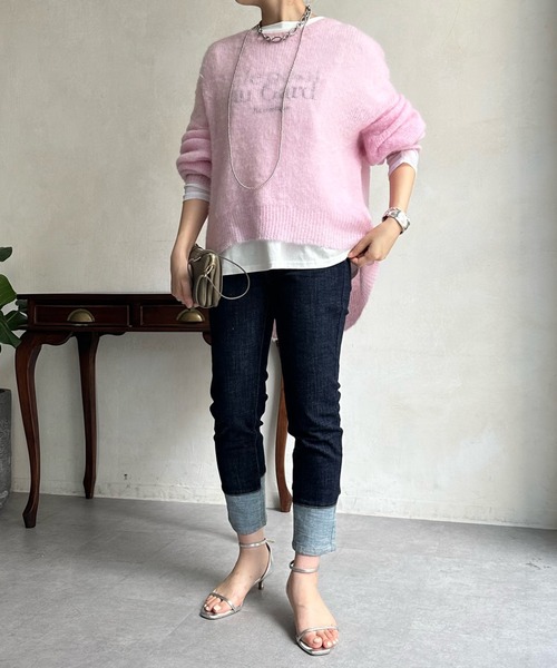 「DouDou」 デニムパンツ MEDIUM インディゴブルー レディース