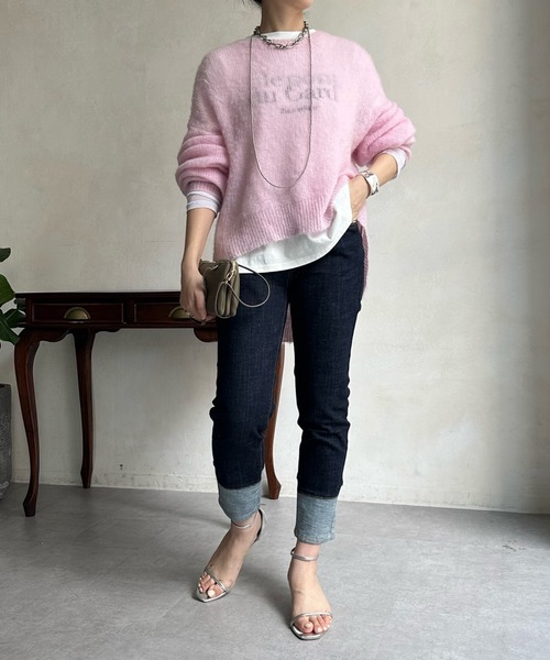 「DouDou」 デニムパンツ MEDIUM インディゴブルー レディース