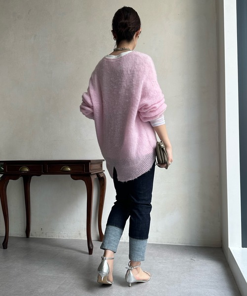 「DouDou」 デニムパンツ MEDIUM インディゴブルー レディース