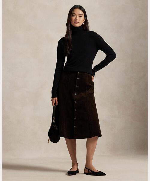 【新品】ラルフローレン コーデュロイスカート POLO RALPH LAUREN（ポロ・ラルフローレン） スカート ボタンフロント