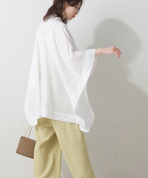 「terrace」 7分袖ブラウス MEDIUM ブラック レディース_画像4