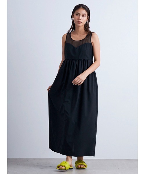 新品✨mikomori ミコモリ(F)ロングワンピース ラッシュガード mikomori（ミコモリ） ワンピース × THIRD MAGAZINE」SHEER OP