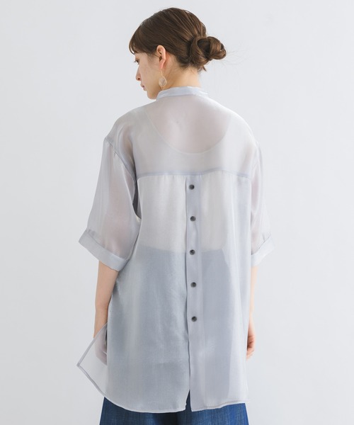 「KATHARINE ROSS」 7分袖ブラウス MEDIUM カーキ レディース_画像8