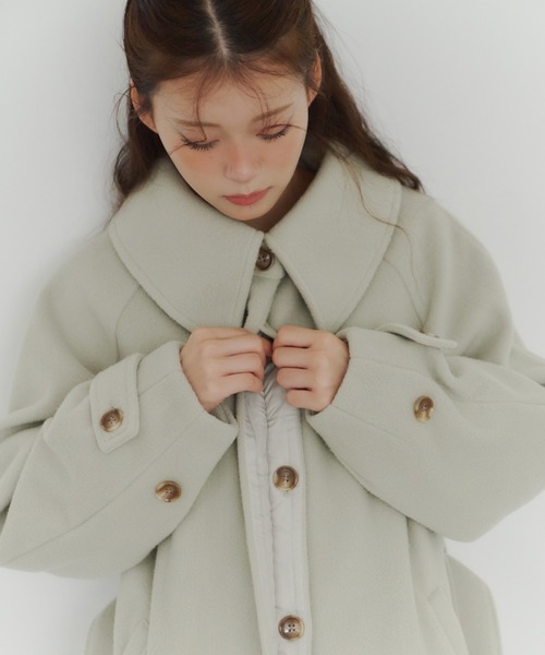 powwa more ステンカラーコート コート ステンカラーロングコート