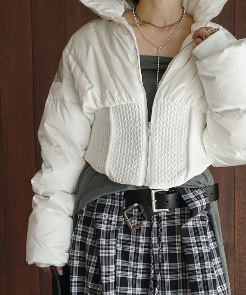 chuclla（チュクラ） ダウンコート ダウンジャケット コルセットヘム