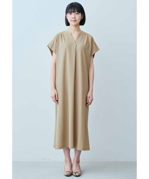 「IEDIT」 半袖ワンピース MEDIUM ネイビー レディース_画像3