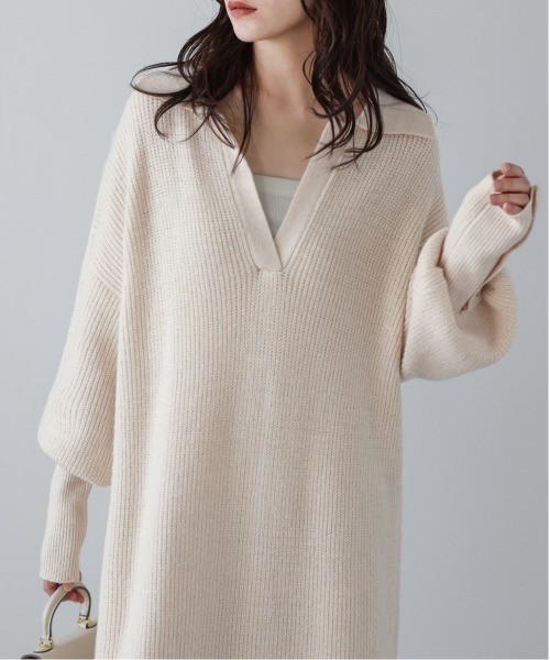 La-gemme（ラジェム） ワンピース キーネックニットワンピース