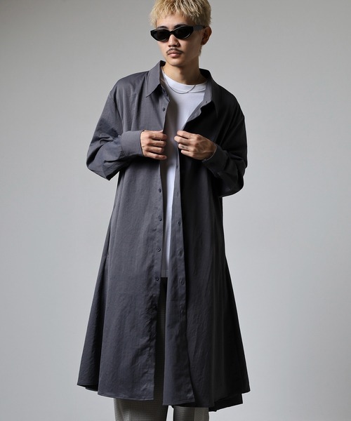 ロングシャツ revertical シャツ ロングシャツ メンズ レディース : ZOZOTOWN Yahoo