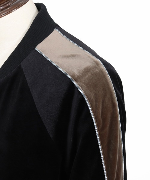 CAMBIO（カンビオ） スカジャン mj11138-ラグランスリーブラインベロア