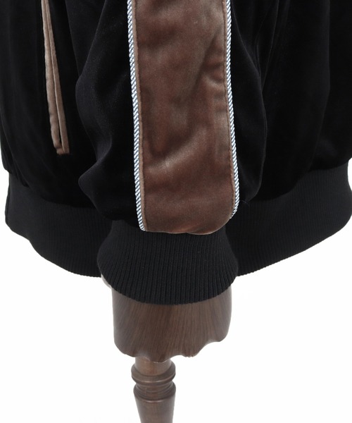 CAMBIO（カンビオ） スカジャン mj11138-ラグランスリーブラインベロア