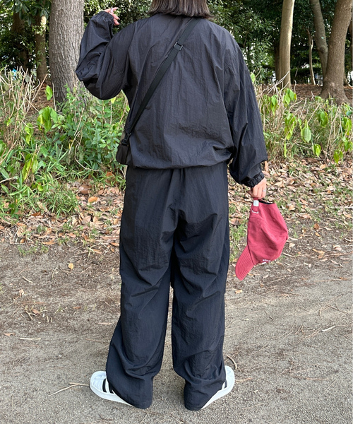 「kutir」 ナイロンブルゾン LARGE ブラック レディース_画像3