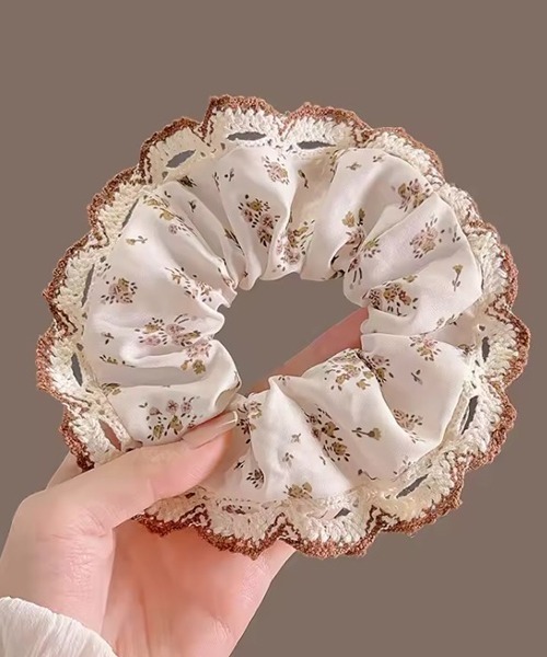 ハンドメイドシュシュM-3830♡花柄ジョーゼット♡ Mayree シュシュ 「urge select」小花柄 レトロデザイン シュシュ