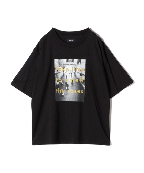 「SHIPS.me」 半袖Tシャツ L ホワイト×ブルー レディース_画像3