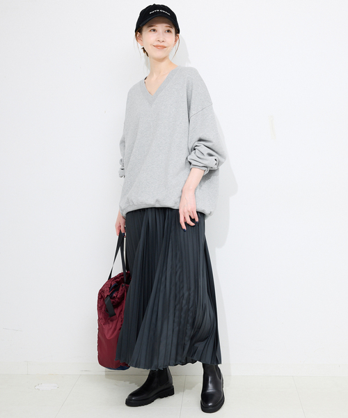 IENA ビッグシルエットVネックプルオーバー SLOBE IENA（スローブイエナ） トレーナー スウェット Vネックビック