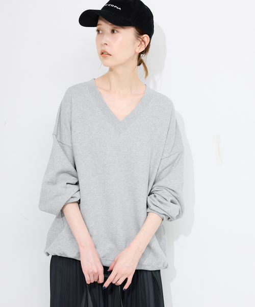 SLOBE IENA（スローブイエナ） トレーナー スウェット Vネックビック