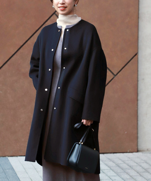 VERMEIL par iena（ヴェルメイユパーイエナ） ノーカラーコート 38