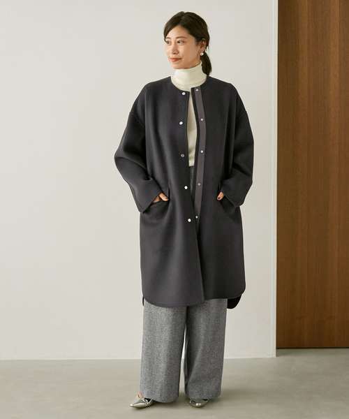 VERMEIL par iena（ヴェルメイユパーイエナ） ノーカラーコート 38