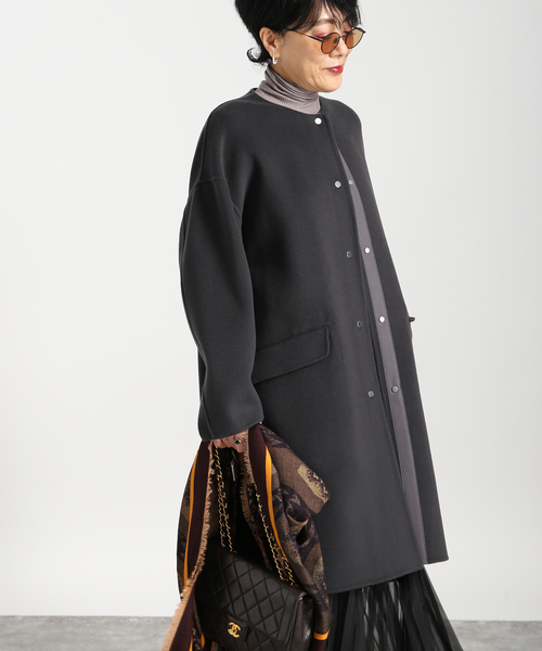 VERMEIL par iena（ヴェルメイユパーイエナ） ノーカラーコート 38