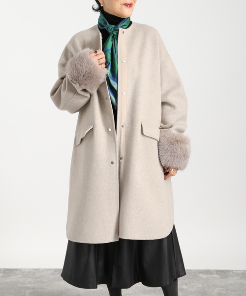 VERMEIL par iena（ヴェルメイユパーイエナ） ノーカラーコート 38