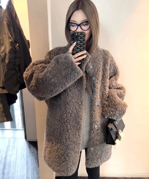 美品 42,900円 Diagram フェイクファー ノーカラーボア コート 楽天市場】ファーコート ノーカラー ボアコート レディース ボア