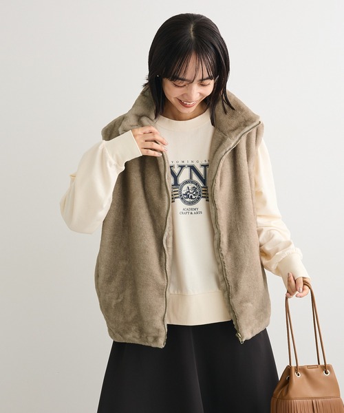 Green Parks（グリーンパークス） ベスト ジレ スタンドカラーZIP