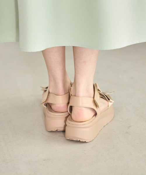 「tocco closet」 フラットサンダル LL ブラック レディース_画像3