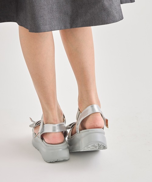 「tocco closet」 フラットサンダル LL ブラック レディース_画像6