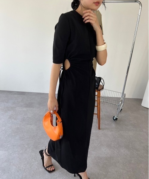 HANNE 半袖ワンピース FREE ブラック レディース : ZOZOTOWN Yahoo!店