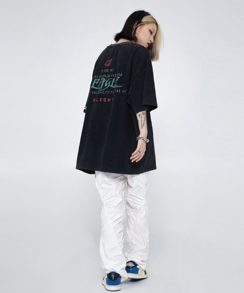 「Ressaca」 「alackair」半袖Tシャツ X-LARGE ブラック×ピンク メンズ_画像8