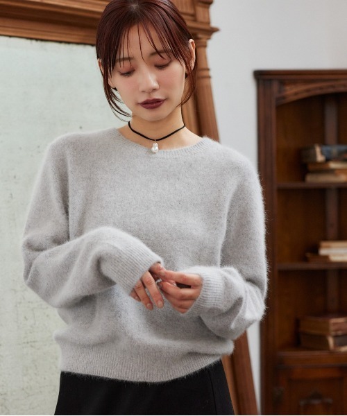 mysty woman（ミスティウーマン） ニット セーター フォックスウール