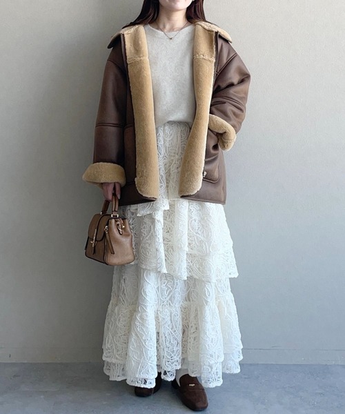 mysty woman（ミスティウーマン） ニット セーター フォックスウール