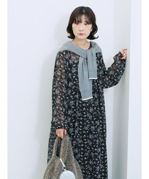 Samansa Mos2 blue（サマンサモスモスブルー） ワンピース 花柄