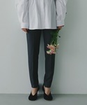 スラックス パンツ ストレッチテーパードパンツ...の詳細画像1