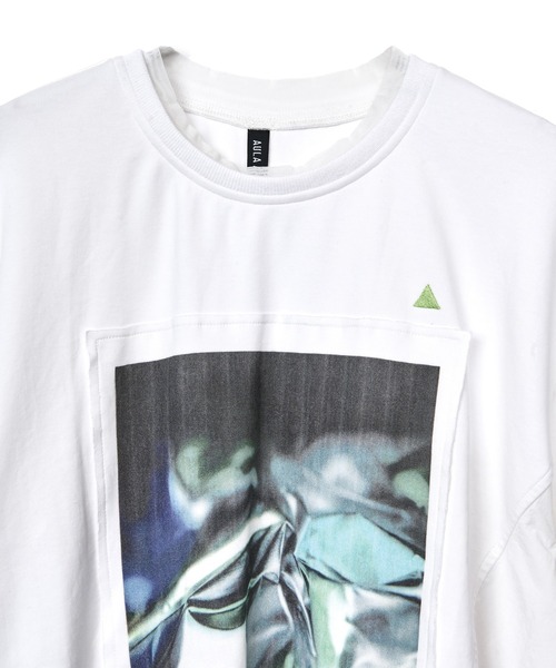 AVENIRETOILE Tシャツ 白　新品未使用 AULA AILA（アウラ アイラ） tシャツ メタリックプリントビッグTシャツ