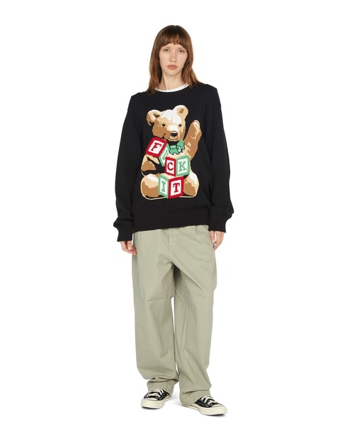 HUF（ハフ） セーター ニット GIFT BEAR INTARSIA SWEATER メンズ
