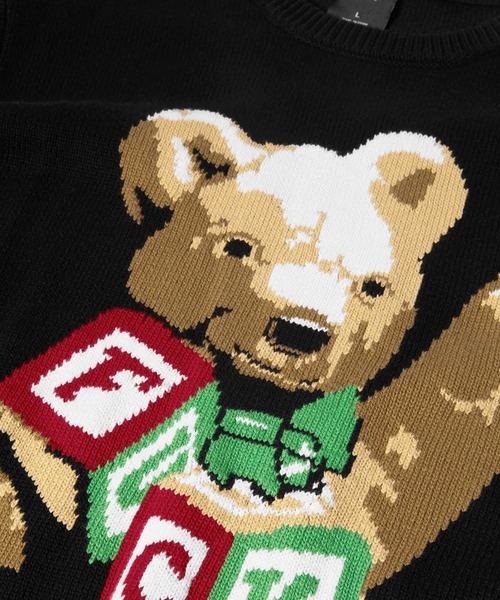 HUF（ハフ） セーター ニット GIFT BEAR INTARSIA SWEATER メンズ