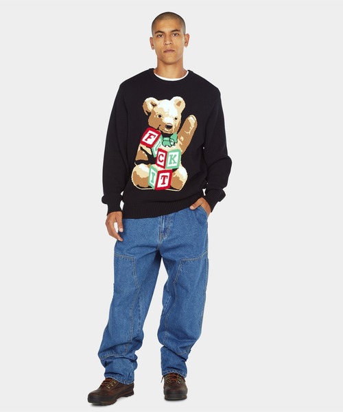 HUF（ハフ） セーター ニット GIFT BEAR INTARSIA SWEATER メンズ