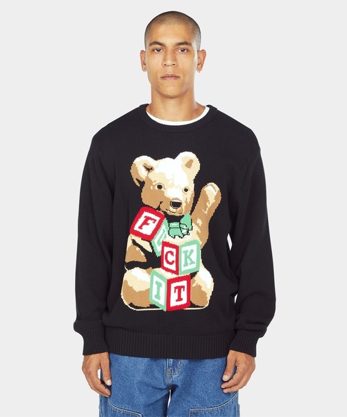 HUF（ハフ） セーター ニット GIFT BEAR INTARSIA SWEATER メンズ