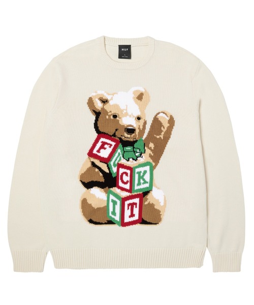 HUF（ハフ） セーター ニット GIFT BEAR INTARSIA SWEATER メンズ