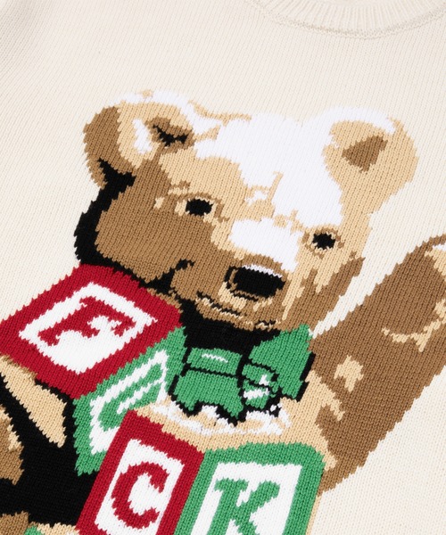 HUF（ハフ） セーター ニット GIFT BEAR INTARSIA SWEATER メンズ