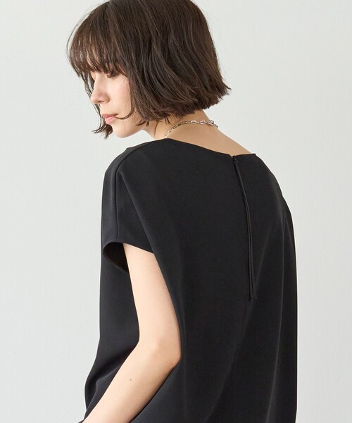 「UNFILO」 半袖ブラウス MEDIUM ブラック レディース_画像3